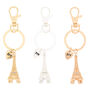 Best Friends Paris Keychains - Mixed Metal, 3 Pack,