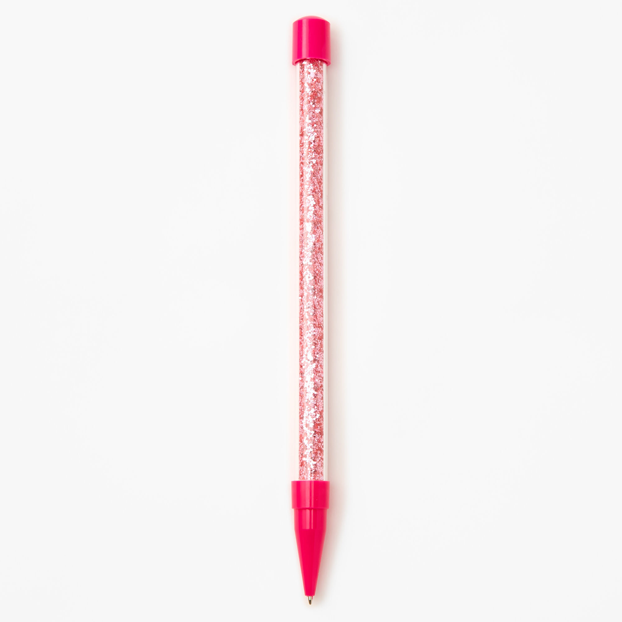 Claire's Stylo à paillettes de grande taille - Rose