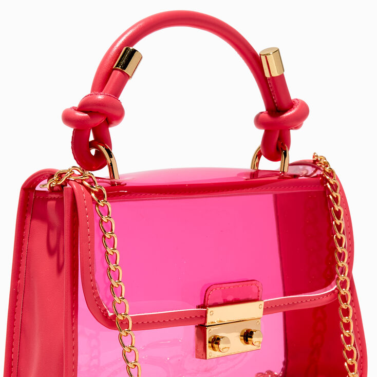 Pink Clear Crossbody Bag,