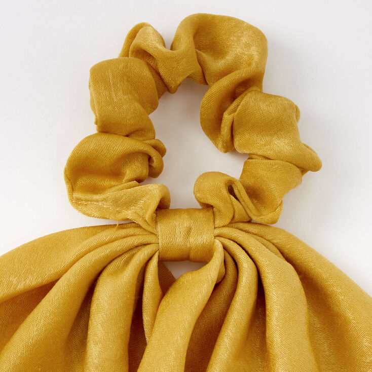 Small Hair Scrunchie Scarf - Mustard | Claire's