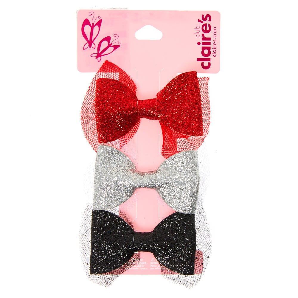 glitter bows