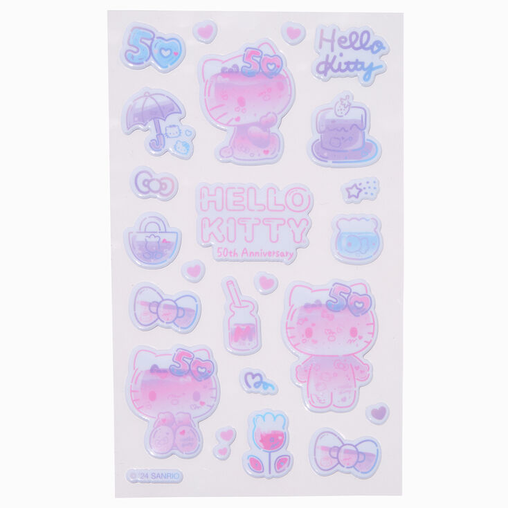 Hello Kitty&reg; 50th Anniversary Claire&#39;s Exclusive Puffy Stickers - 24 Pack ,