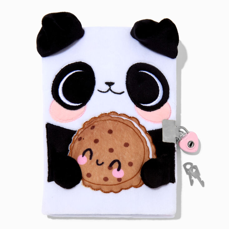 Panda Cookie Plush Lock Diary,