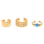 3 Pack Gold-Tone Ear Cuffs,