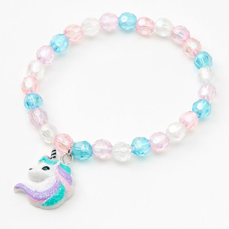 Parure de bijoux perl&eacute;e licorne Claire&#39;s&nbsp;Club - Lilas, lot de 2,