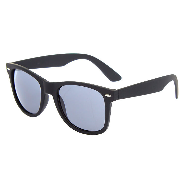 Matte Black Retro Sunglasses,