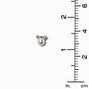 Gold-tone Cubic Zirconia Bow Pearl Stud Earrings ,