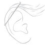Silver Crystal Industrial Ear Cuff,