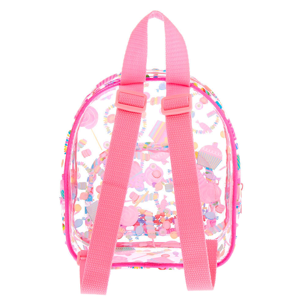 Claire s Club Transparent Sweet Treats Small Backpack Pink