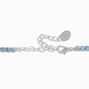 Light Blue Crystal Cupchain Choker Necklace,