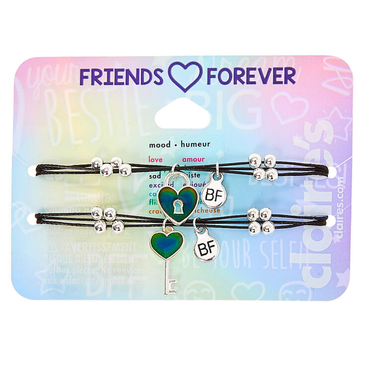 Mood Lock &amp; Key Adjustable Friendship Bracelets - 2 Pack,