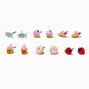 Glitter Sweets Stud Earrings - 6 Pack ,