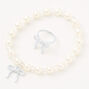 Claire&#39;s Club Special Occasion Bow Pearl Jewelry Set - 3 Pack,