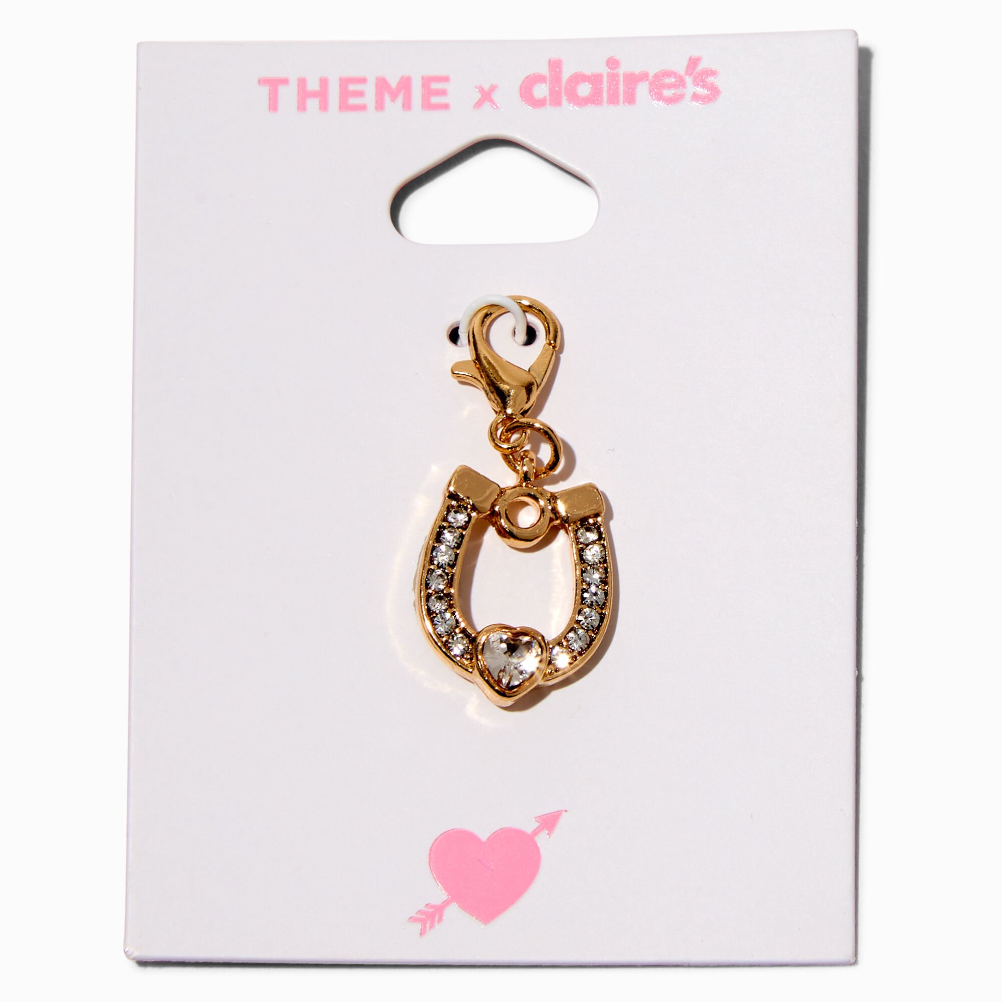T H E M E x Claire's Gold-tone Pavé Horseshoe Charm,
