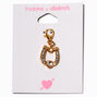 T H E M E x Claire&#39;s Gold-tone Pav&eacute; Horseshoe Charm,