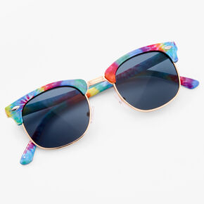 Bright Rainbow Tie Dye Retro Sunglasses,