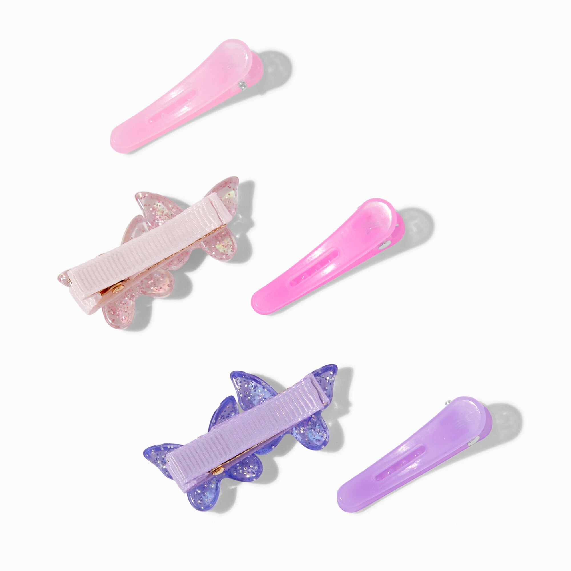 Claire's Club Acrylic Butterfly Hair Clips - 5 Pack,
