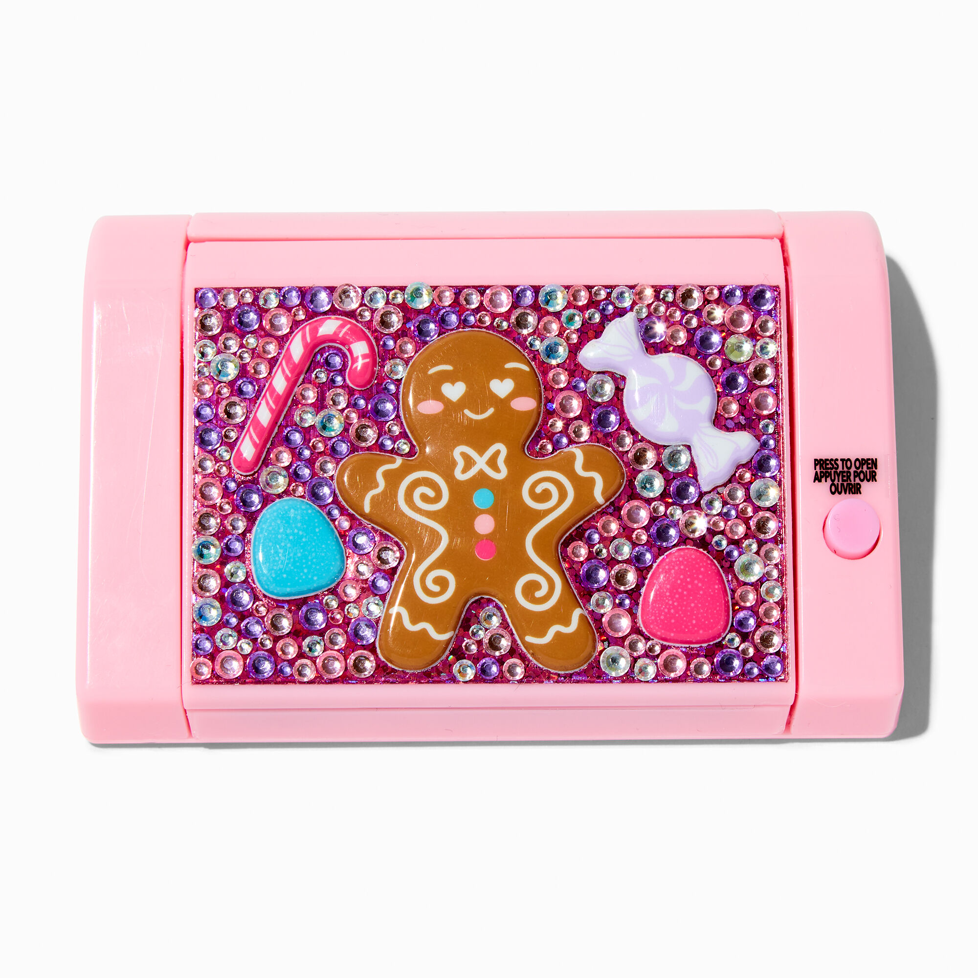 Lot de gloss à ouverture mécanique bling bling bonhomme de pain d'épice,