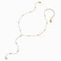 Gold-tone Pearl Confetti Y-Neck Chain Necklace,
