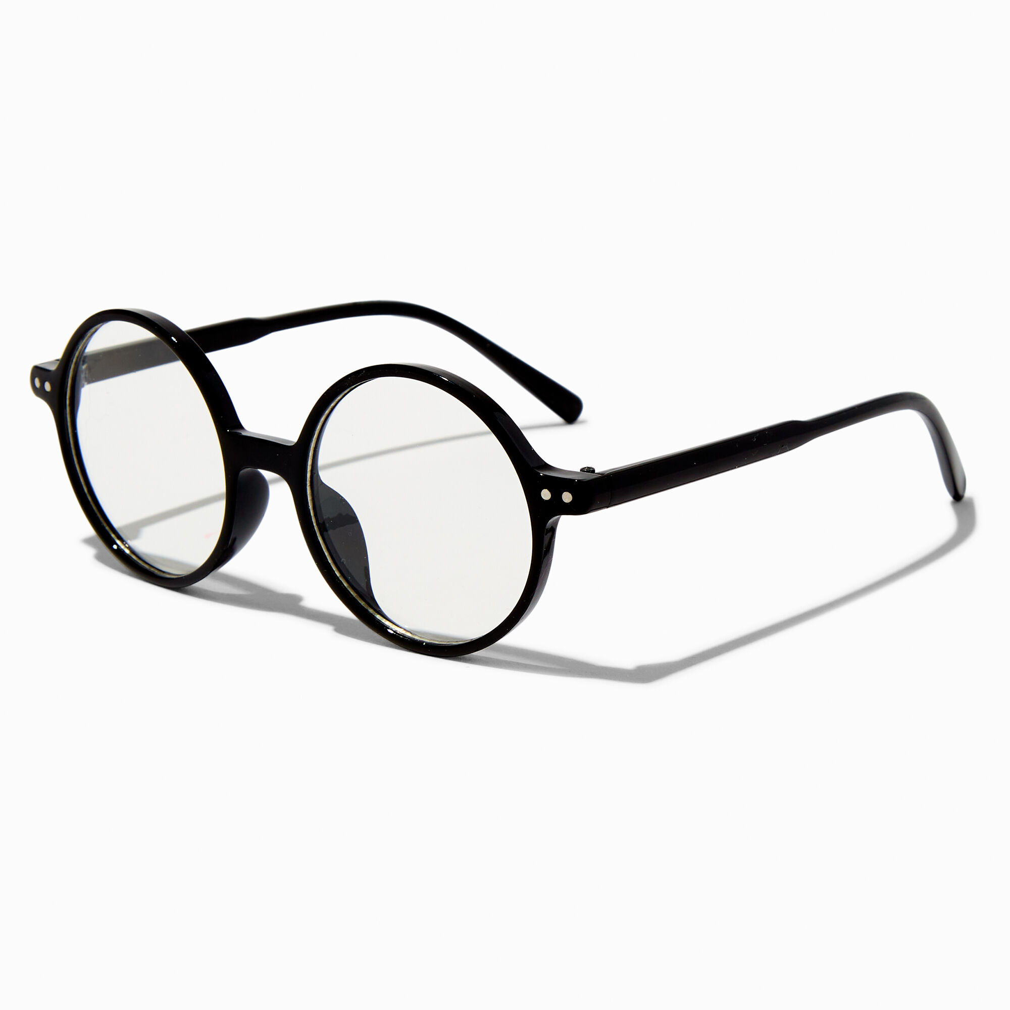 Claire s Club Black Circle Clear Lens Frames Claire s US