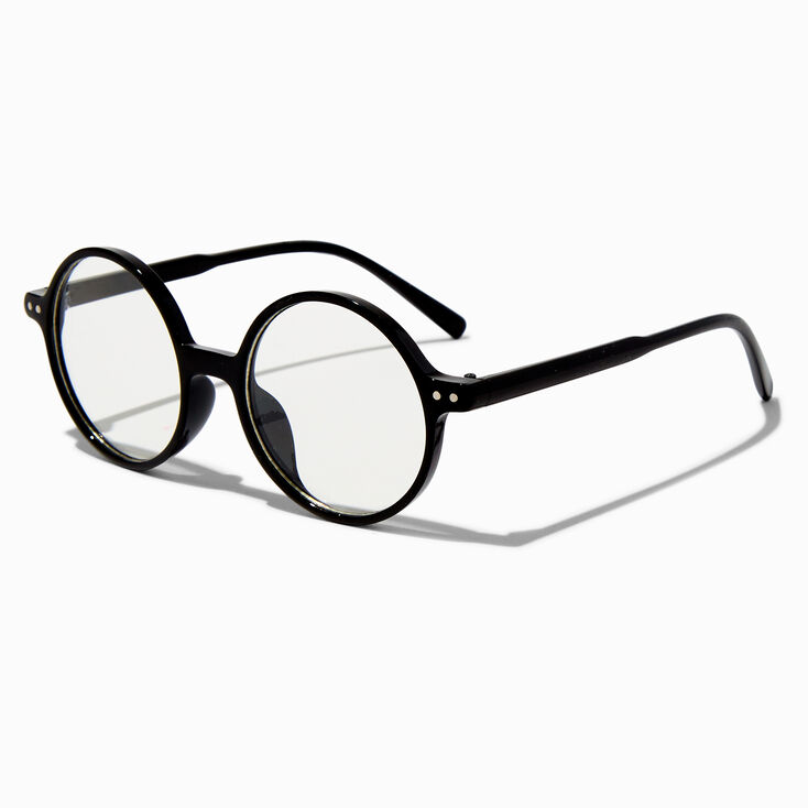 Lunettes &agrave; verres transparents circulaires noires Claire&#39;s&nbsp;Club,