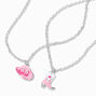 Pink Enamel Cowboy Hat &amp; Cowboy Boot Pendant Necklaces - 2 Pack,