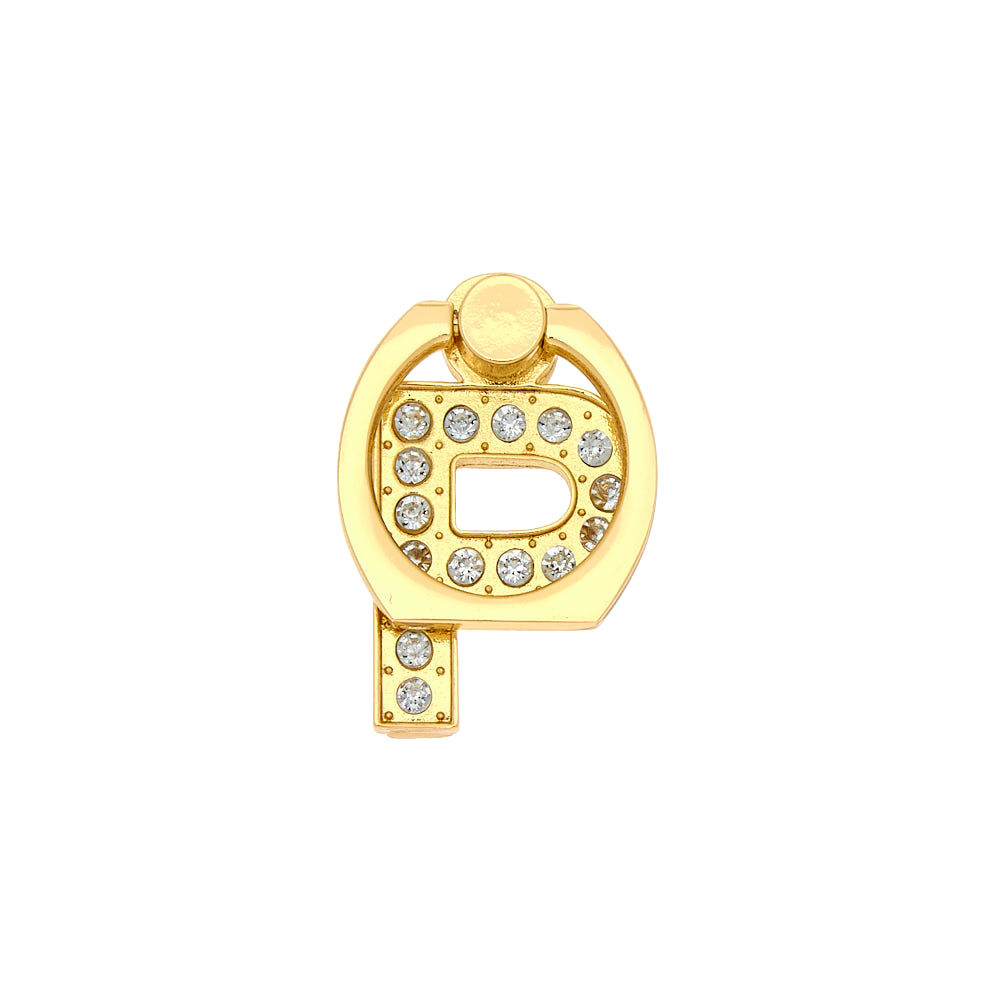 Gold Initial Ring Stand - P,