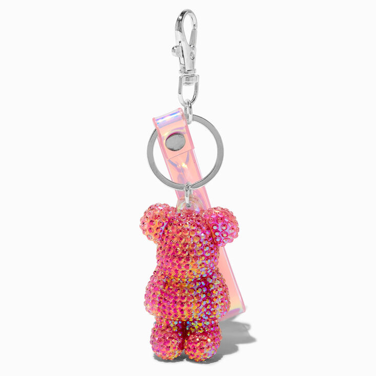 Pink Bling Bear Keychain,