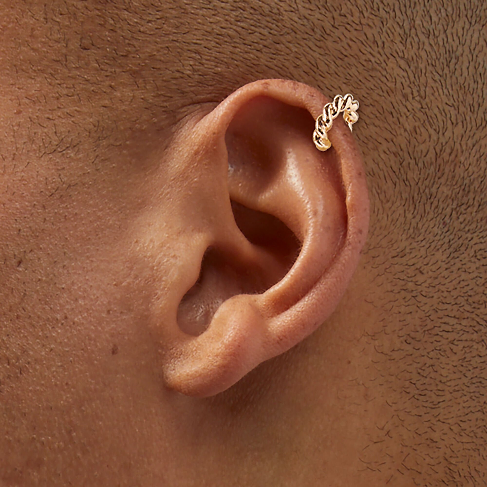 Gold-tone Twisted Stackable Ear Cuff ,