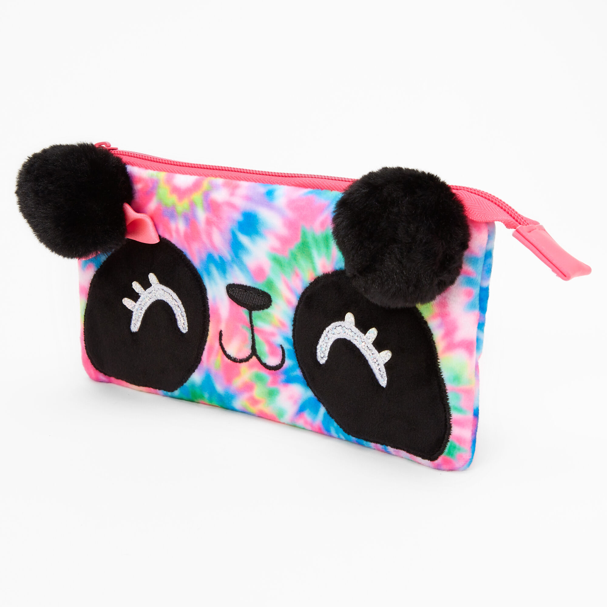 Tie-Dye Panda Plush Pouch - Pink,