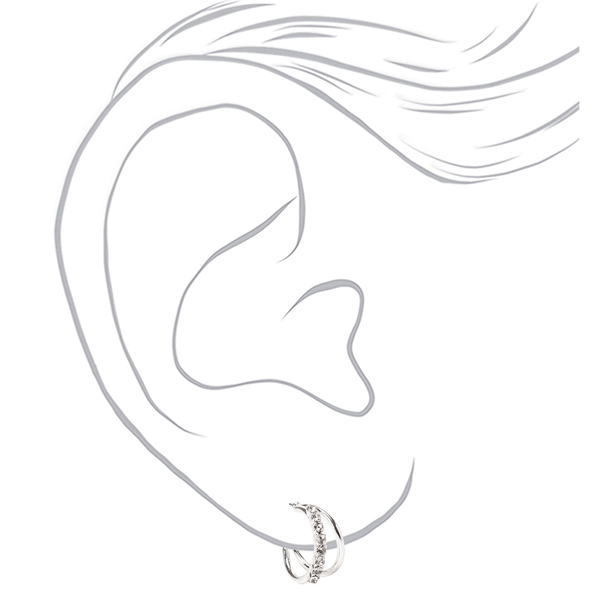 Double ball hotsell earrings claire's