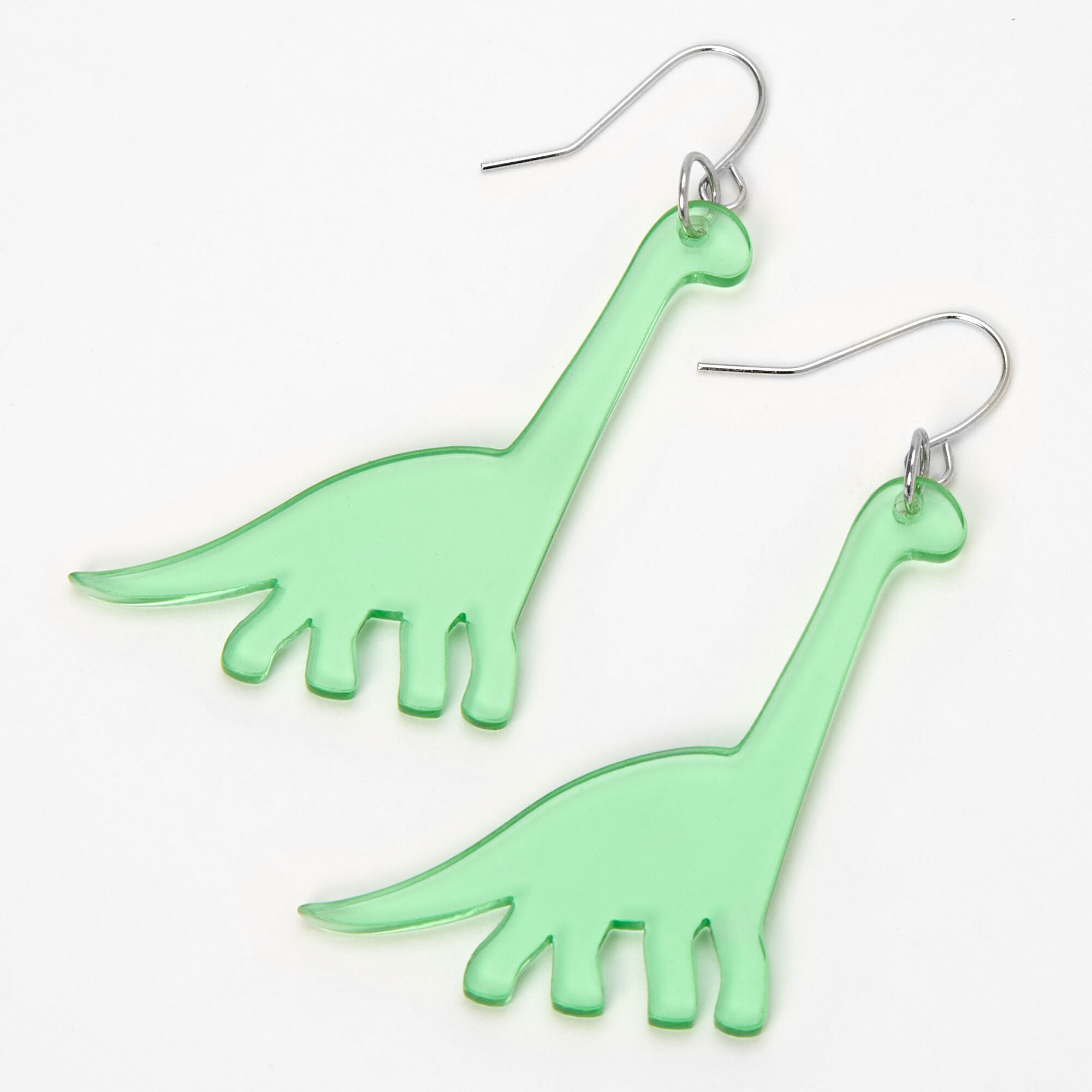 View Claires Brachiosaurus Dinosaur Drop Earrings Green information