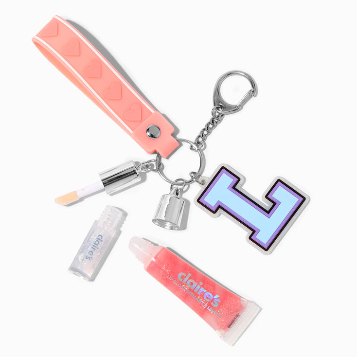 Claire's Initial Varsity Lip Keychain