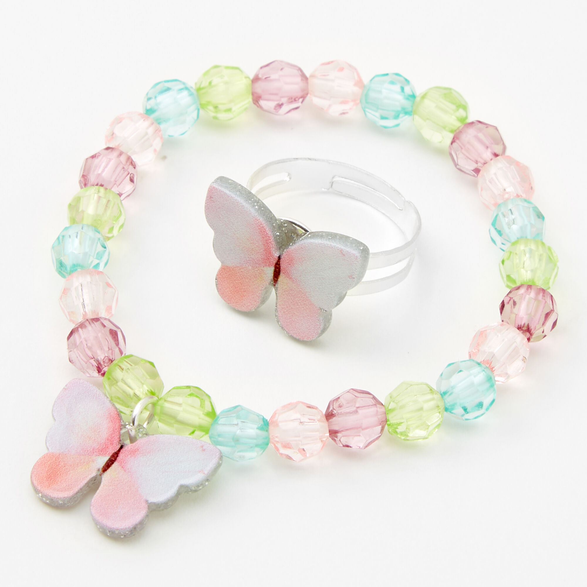 Claire's Club Pastel Butterfly Jewelry Set - 3 Pack,