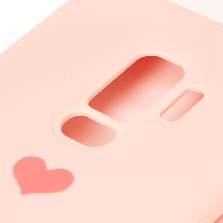 Pink Heart Phone Case - Fits Samsung Galaxy S9 Plus,