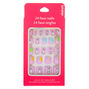 Bunny Square Press On Faux Nail Set - 24 Pack,