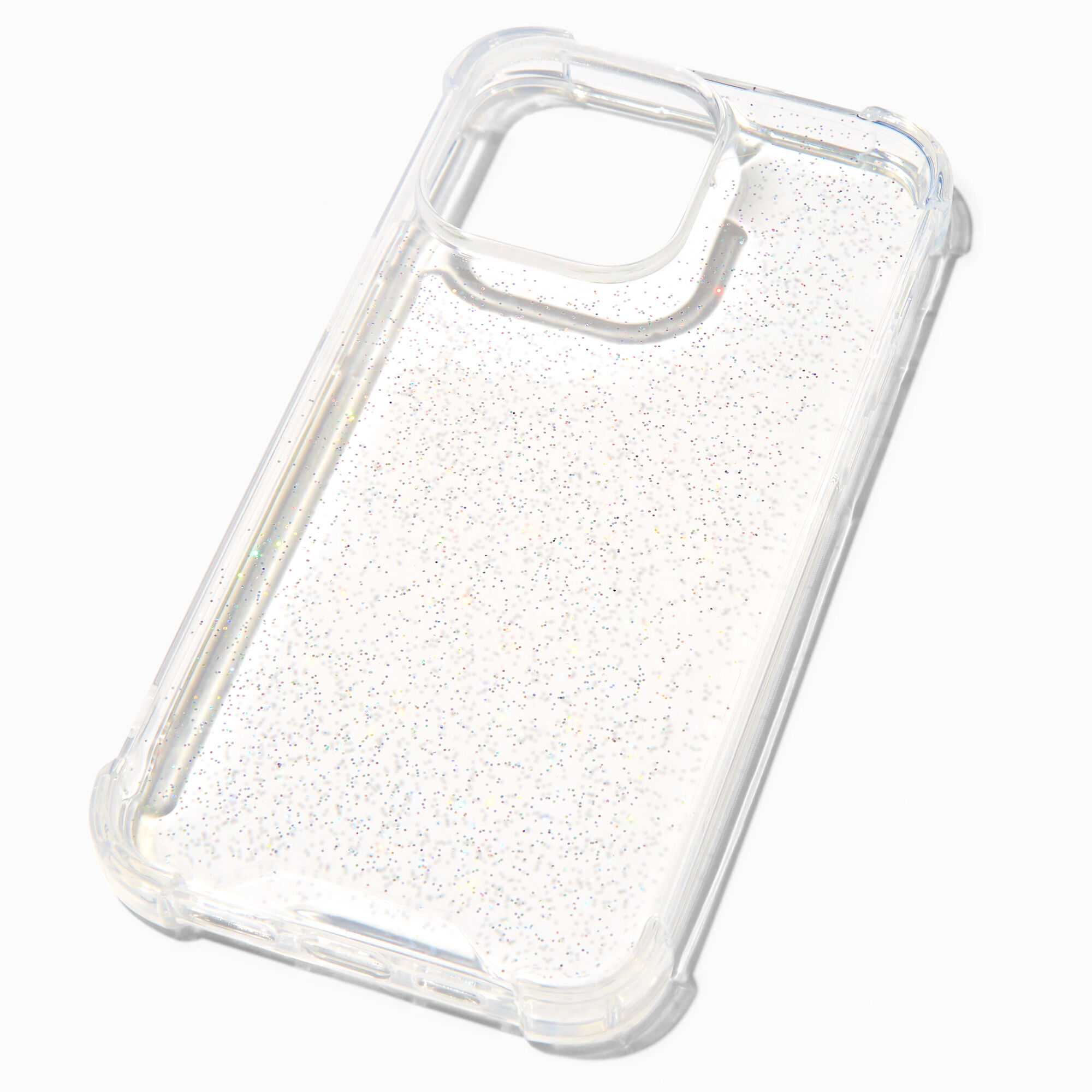 View Claires Clear Glitter Protective Phone Case Fits Iphone 14 Pro Max information