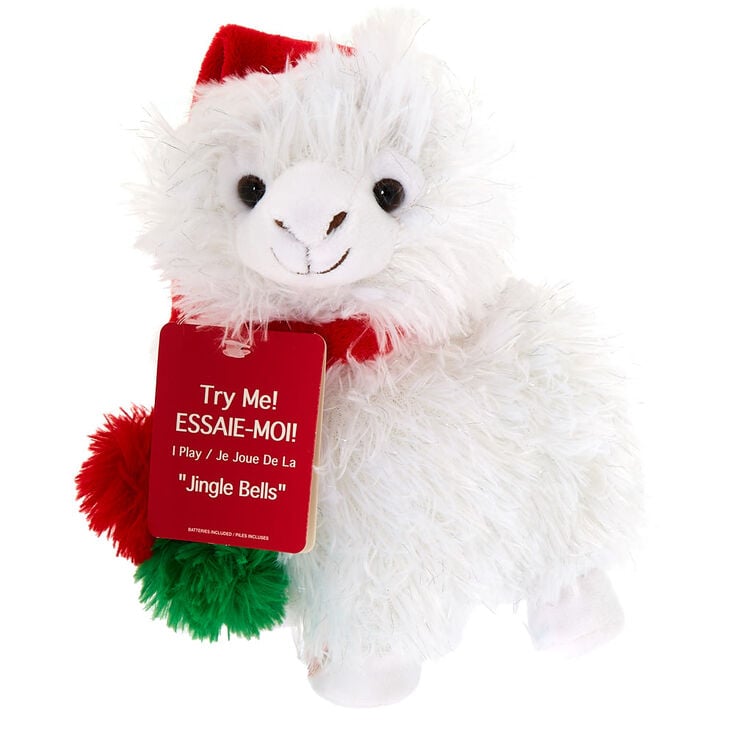 Christmas Llama Dancing Singing Plush Toy Claire S Us Christmas Llama Dancing Singing Plush