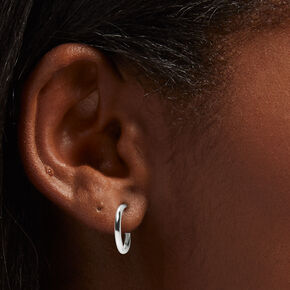 C LUXE by Claire&#39;s Sterling Silver 16MM Hoop Earrings,