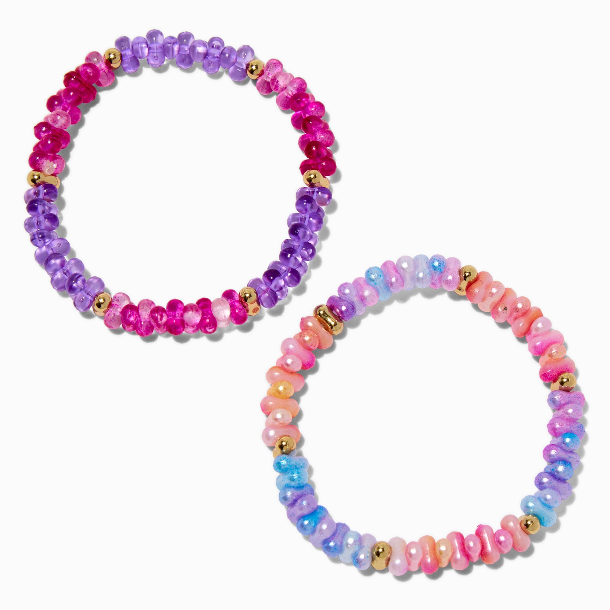Claire's Club Jeweled Balloon Stretch Bracelets - 2 Pack,