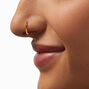18G Gold-tone Titanium Crystal Nose Ring,