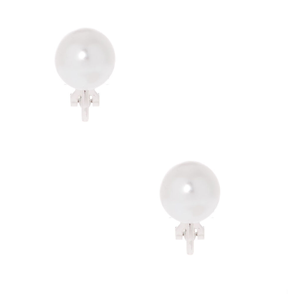 Pearl 10MM Clip On Earrings Claire s US