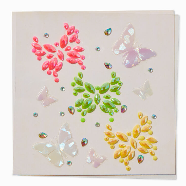 Glow in the Dark Butterfly Body Gems,