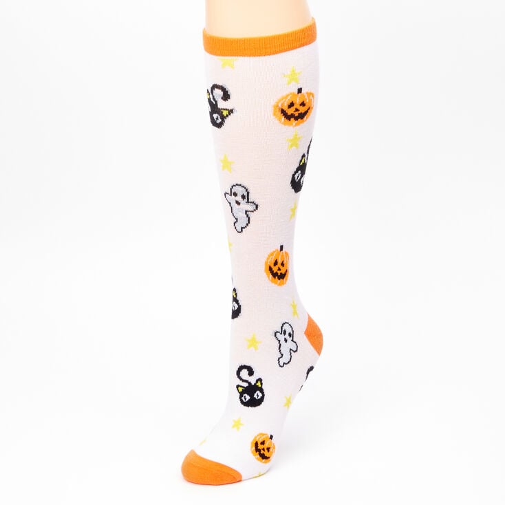 Halloween Icon Crew Socks - White,