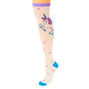 3D Unicorn Wings Knee High Socks - White,