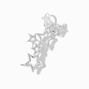 Crystal Stars Silver-tone Crawler Ear Cuff,