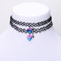 Best Friends Mermard Heart Tattoo Choker Necklaces - 2 Pack,