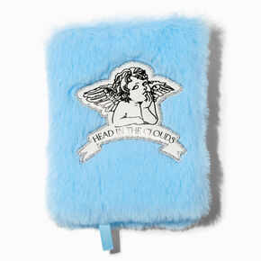 &quot;Head in the Clouds&quot; Furry Blue Mini Journal Notebook,