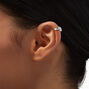 Silver Embellished 3-Row Ear Cuff,