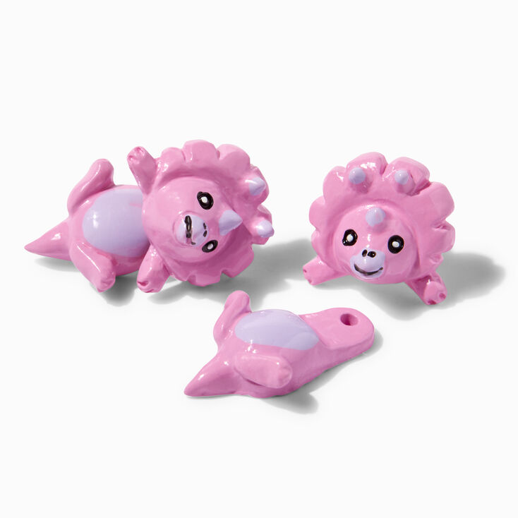 Pink Dinosaur Front &amp; Back Earrings,